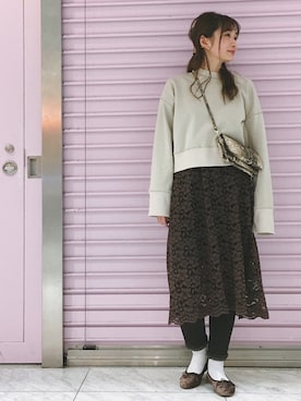 「SOMETHING（サムシング）のアイテム」を使った、doudou_seikoさん（レディース・160cm）の冬コーディネート