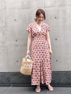 「DouDou（ドゥドゥ）のアイテム（ワンピース/ドレス）」を使った、doudou_seikoさん（レディース・160cm）の春コーディネート