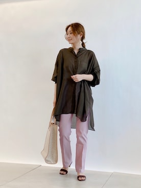 「DouDou（ドゥドゥ）のアイテム（ピアス（両耳用））」を使った、doudou_seikoさん（レディース・160cm）の夏コーディネート