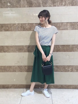 ルクールブラン京都ポルタ店スタッフさん(レディース・166cm)の春コーディネート