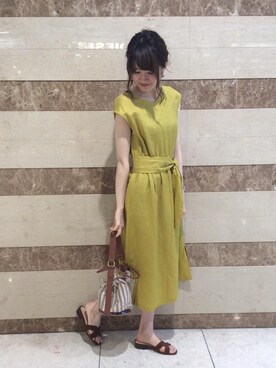 ルクールブラン京都ポルタ店スタッフさん（レディース・166cm）の春コーディネート