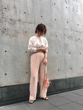 ルクールブラン京都ポルタ店スタッフさん（レディース・160cm）の秋コーディネート