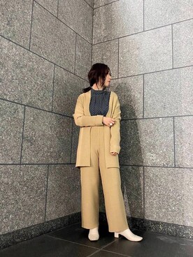 ルクールブラン京都ポルタ店スタッフさん（レディース・160cm）の冬コーディネート