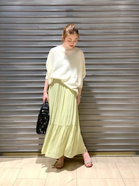 ルクールブラン京都ポルタ店スタッフさん（レディース・162cm）の春コーディネート