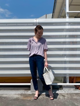 ルクールブラン京都ポルタ店スタッフさん（レディース・162cm）の春コーディネート