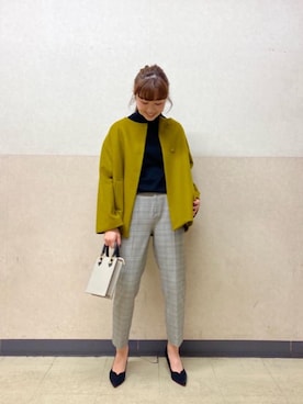 ルクールブラン京都ポルタ店スタッフさん（レディース・162cm）の冬コーディネート