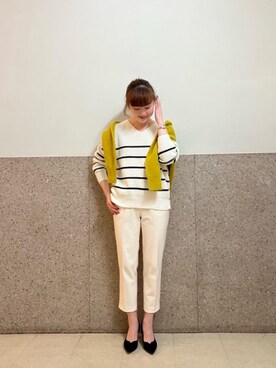 ルクールブラン京都ポルタ店スタッフさん（レディース・162cm）の冬コーディネート