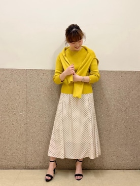 ルクールブラン京都ポルタ店スタッフさん(レディース・162cm)の冬コーディネート