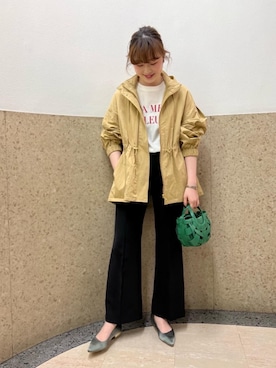 ルクールブラン京都ポルタ店スタッフさん（レディース・162cm）の春コーディネート