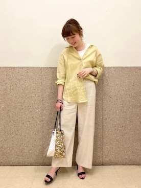 ルクールブラン京都ポルタ店スタッフさん（レディース・162cm）の春コーディネート