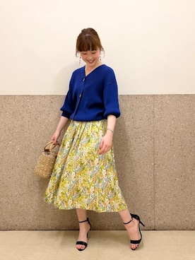 ルクールブラン京都ポルタ店スタッフさん（レディース・162cm）の春コーディネート