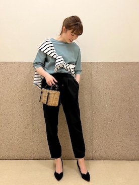 ルクールブラン京都ポルタ店スタッフさん（レディース・162cm）の春コーディネート