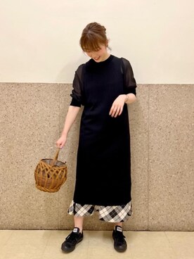 ルクールブラン京都ポルタ店スタッフさん(レディース・162cm)の春コーディネート