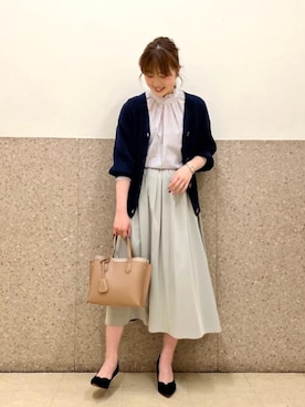 ルクールブラン京都ポルタ店スタッフさん（レディース・162cm）の春コーディネート