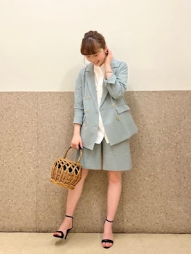 ルクールブラン京都ポルタ店スタッフさん(レディース・162cm)の春コーディネート