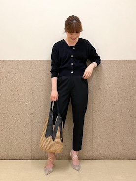 ルクールブラン京都ポルタ店スタッフさん（レディース・162cm）の春コーディネート