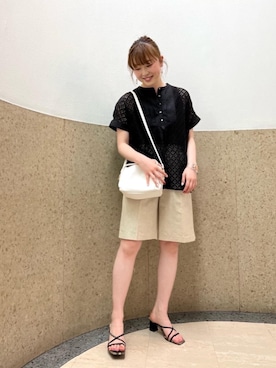 ルクールブラン京都ポルタ店スタッフさん（レディース・162cm）の春コーディネート