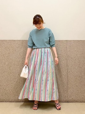 ルクールブラン京都ポルタ店スタッフさん（レディース・162cm）の春コーディネート