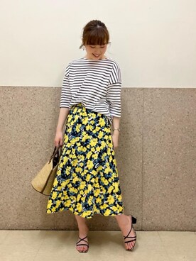 ルクールブラン京都ポルタ店スタッフさん（レディース・162cm）の春コーディネート