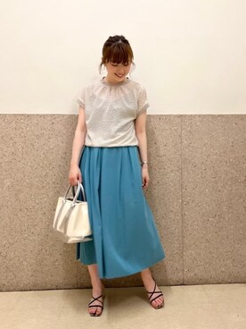 ルクールブラン京都ポルタ店スタッフさん（レディース・162cm）の春コーディネート