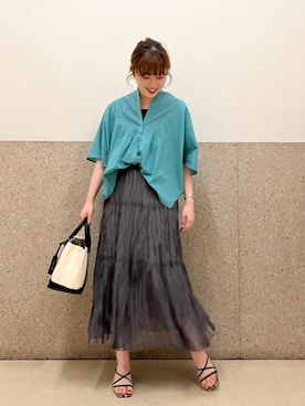 「gray」｜ルクールブラン京都ポルタ店スタッフさん（レディース・162cm）の春コーディネート