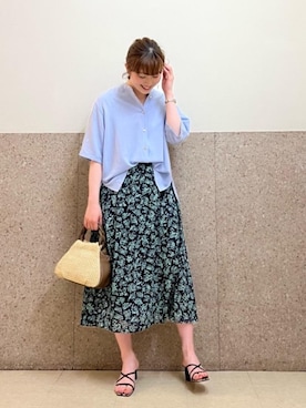 ルクールブラン京都ポルタ店スタッフさん（レディース・162cm）の春コーディネート