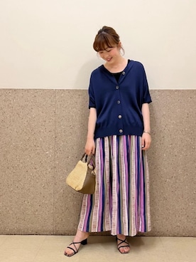 ルクールブラン京都ポルタ店スタッフさん（レディース・162cm）の春コーディネート