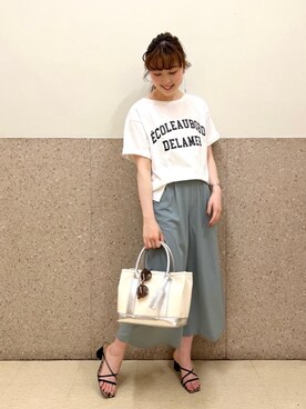 ルクールブラン京都ポルタ店スタッフさん（レディース・162cm）の春コーディネート