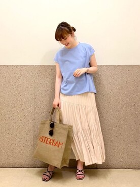 「ivory」｜ルクールブラン京都ポルタ店スタッフさん（レディース・162cm）の春コーディネート