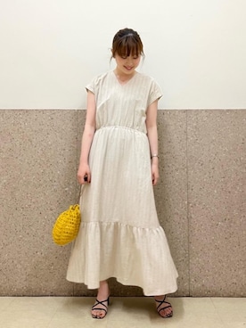 ルクールブラン京都ポルタ店スタッフさん（レディース・162cm）の春コーディネート