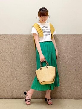 ルクールブラン京都ポルタ店スタッフさん（レディース・162cm）の春コーディネート