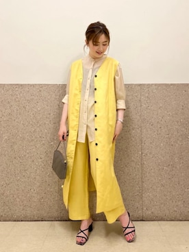 ルクールブラン京都ポルタ店スタッフさん（レディース・162cm）の夏コーディネート