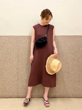 ルクールブラン京都ポルタ店スタッフさん（レディース・162cm）の夏コーディネート