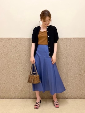 ルクールブラン京都ポルタ店スタッフさん（レディース・162cm）の夏コーディネート