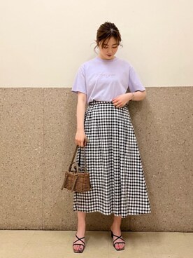 ルクールブラン京都ポルタ店スタッフさん(レディース・162cm)の夏コーディネート