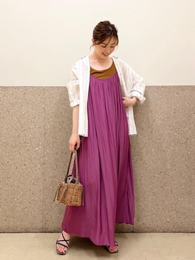 ルクールブラン京都ポルタ店スタッフさん（レディース・162cm）の夏コーディネート