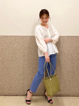 ルクールブラン京都ポルタ店スタッフさん(レディース・162cm)の夏コーディネート