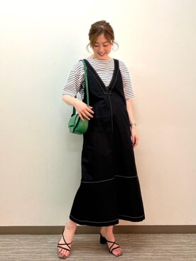 ルクールブラン京都ポルタ店スタッフさん（レディース・162cm）の夏コーディネート
