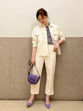 「ivory」｜ルクールブラン京都ポルタ店スタッフさん（レディース・162cm）の夏コーディネート