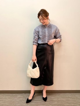 「gray」｜ルクールブラン京都ポルタ店スタッフさん（レディース・162cm）の夏コーディネート