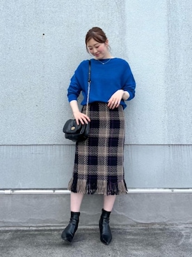 「Autumn」｜ルクールブラン京都ポルタ店スタッフさん（レディース・164cm）の秋コーディネート