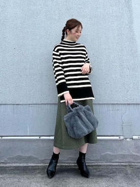 「khaki」｜ルクールブラン京都ポルタ店スタッフさん（レディース・164cm）の秋コーディネート