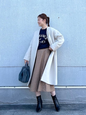 ルクールブラン京都ポルタ店スタッフさん(レディース・164cm)の秋コーディネート