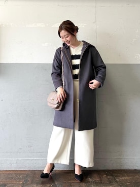 「gray」｜ルクールブラン京都ポルタ店スタッフさん（レディース・164cm）の秋コーディネート
