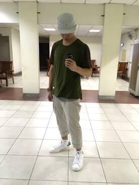 「Herschel Supply（ハーシェルサプライ）のアイテム（帽子）」を使った、S.W.  Researchさん（メンズ・172cm）の夏コーディネート