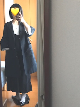 「マタニティコーデ」｜「アイテム（つなぎ/オールインワン）」を使った、yokoさん（レディース・155cm）の春コーディネート
