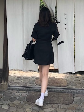 「ワンピース×スニーカー」｜달🌙さん（レディース・161cm）の夏コーディネート