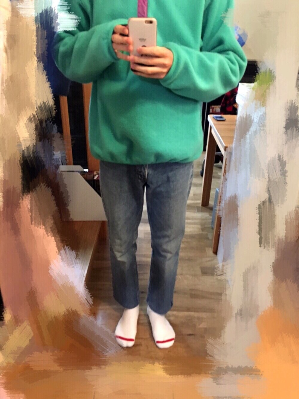 「パタゴニア、スナップT、リーバイス、春コーデ、奇抜、大学生、古着」｜「patagoniaのPatagonia Men's Lightweight Synchilla® Snap-T® Pullover #25580（その他アウター、その他）」を使った、やすたさん（メンズ・172cm）の夏コーディネートの1枚目の写真