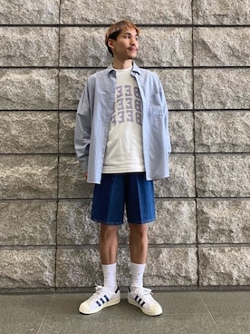 Steven Alan＞ 10oz DENIM 5POCKET BAGGY SHORT PANTS/ショート
