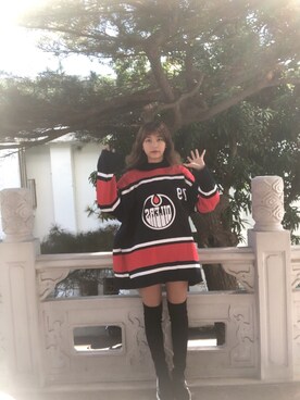 「school」｜「アイテム（ブーツ）」を使った、Tingさん（レディース・165cm）の冬コーディネート